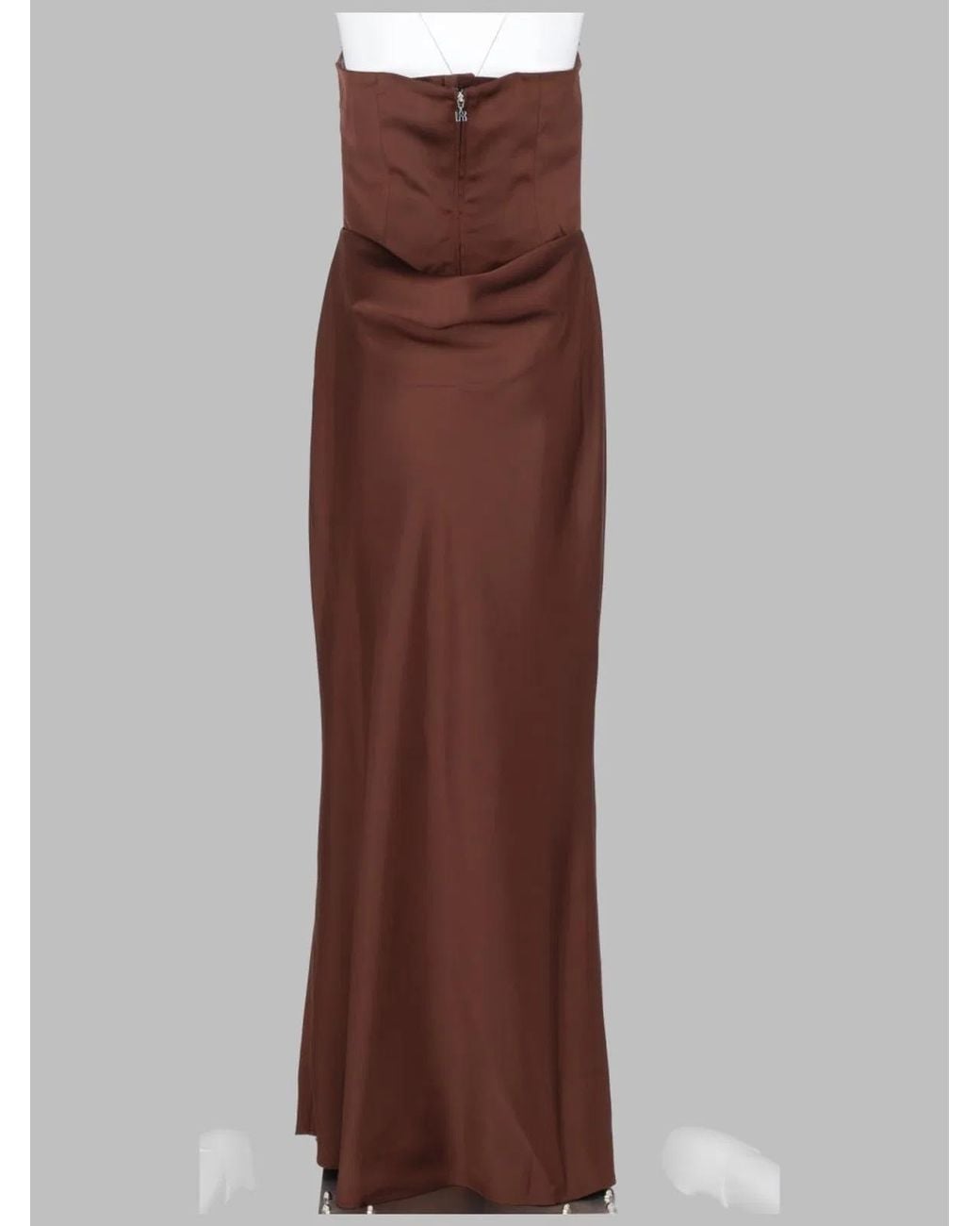 ROTATE BIRGER CHRISTENSEN Brown Dress With Bodice