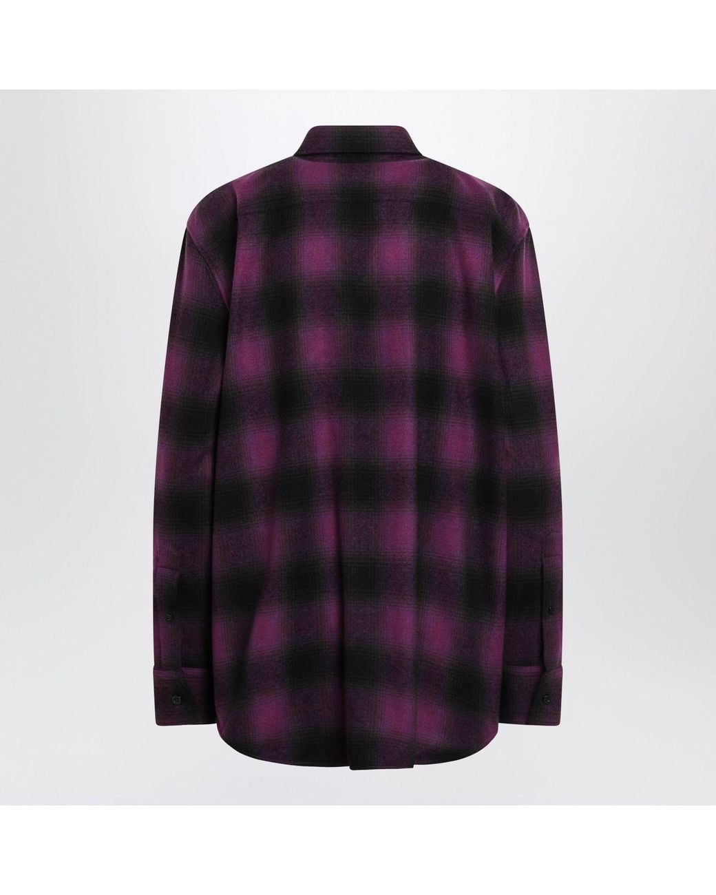 Balenciaga Purple Check-Pattern Shirt