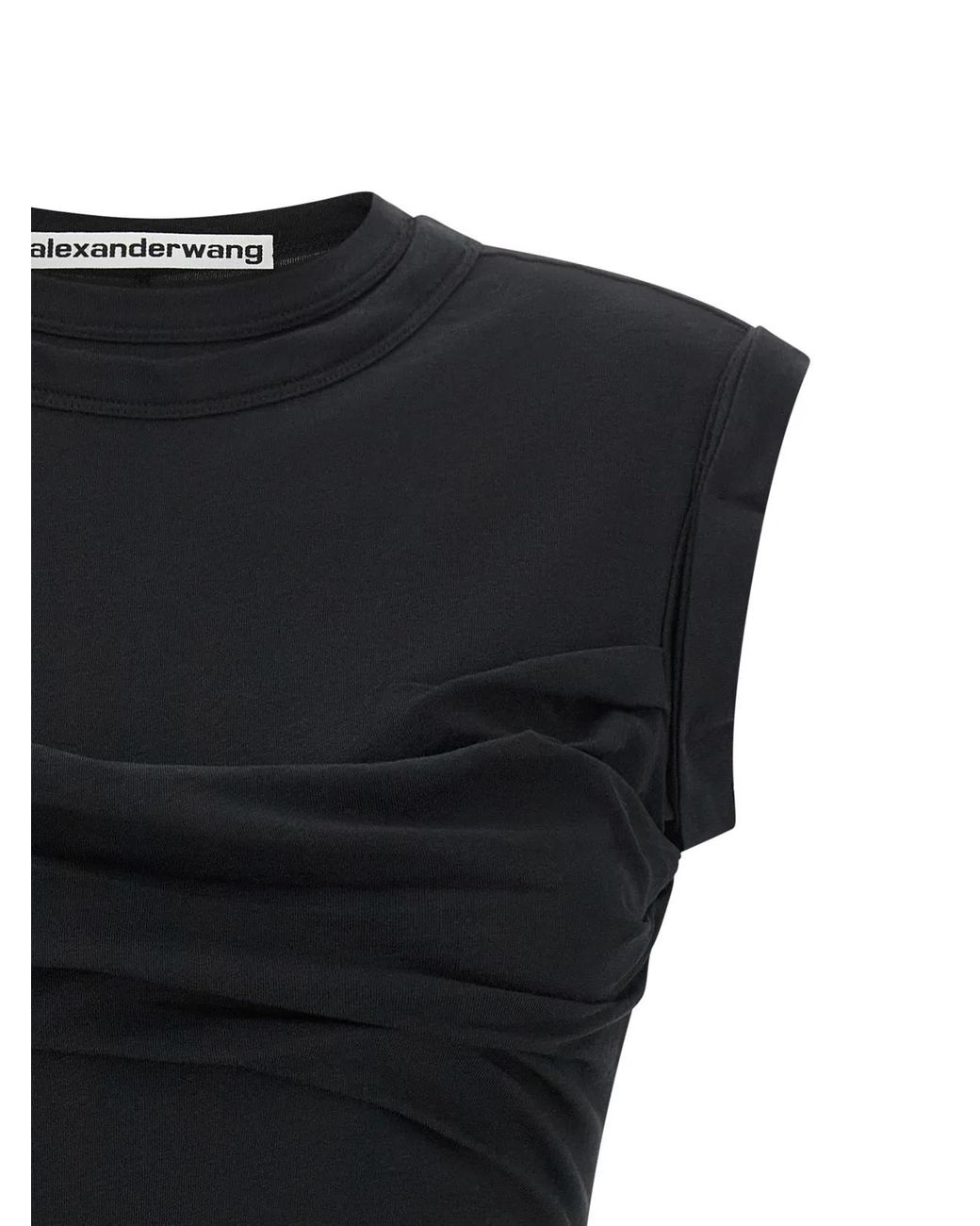 Alexander Wang Black 'Twisted Bust Layered' Dress