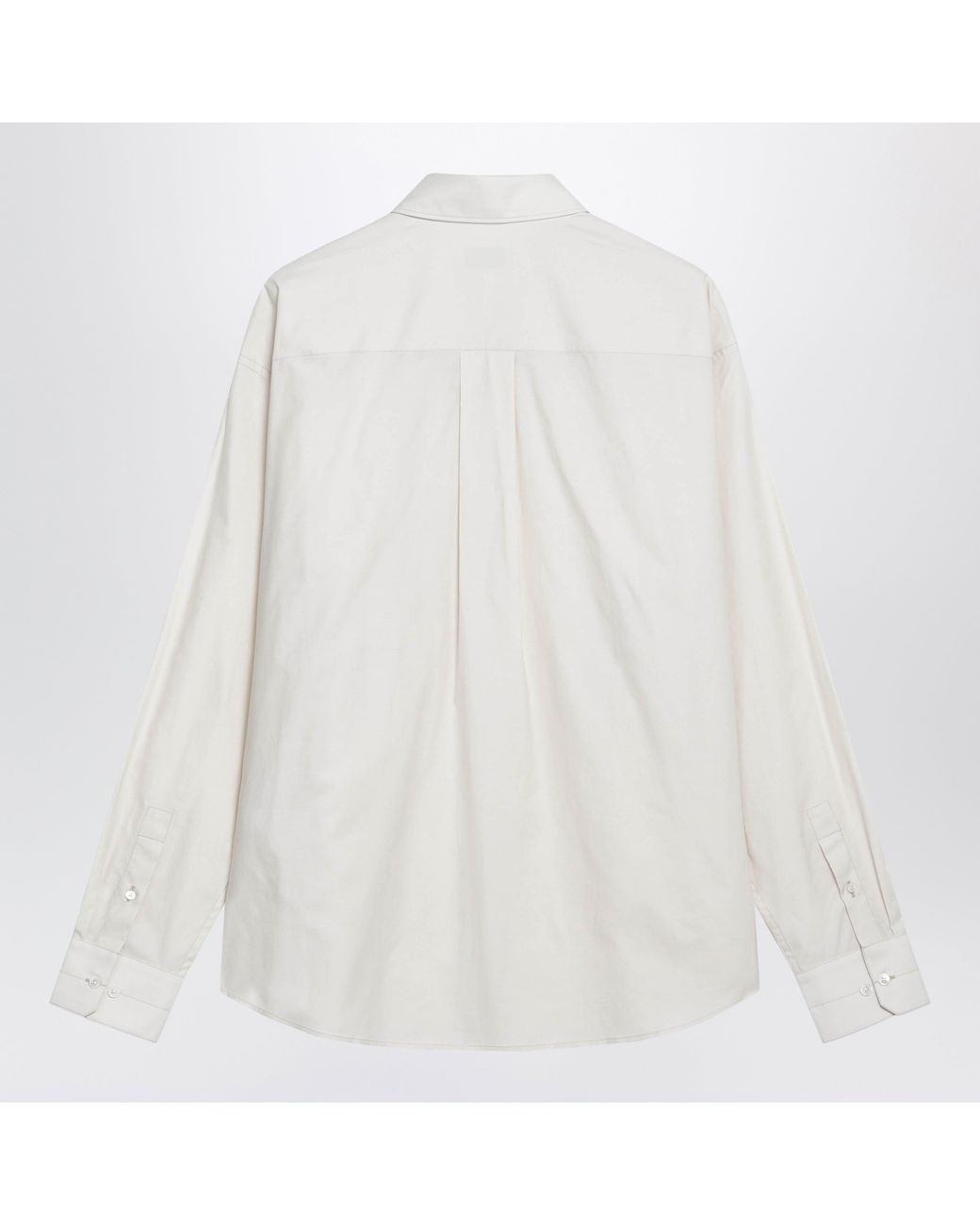 Lemaire White Regular-Fit Cream-Colored Cotton And Silk Shirt for men