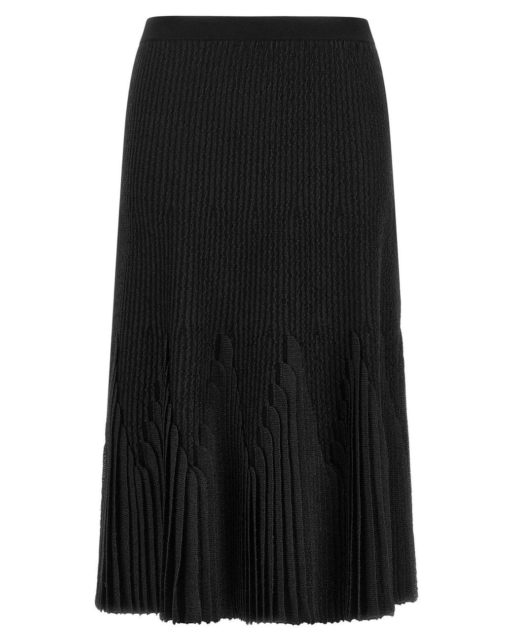 Elisabetta Franchi Black Ruffled Skirt