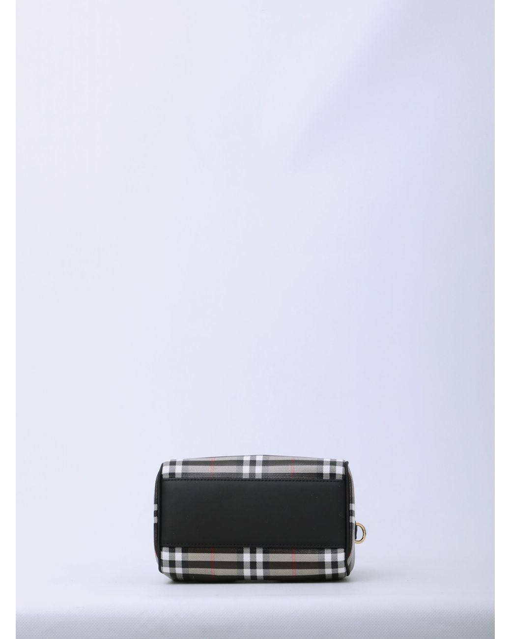 Burberry White Mini Check Bowling Bag