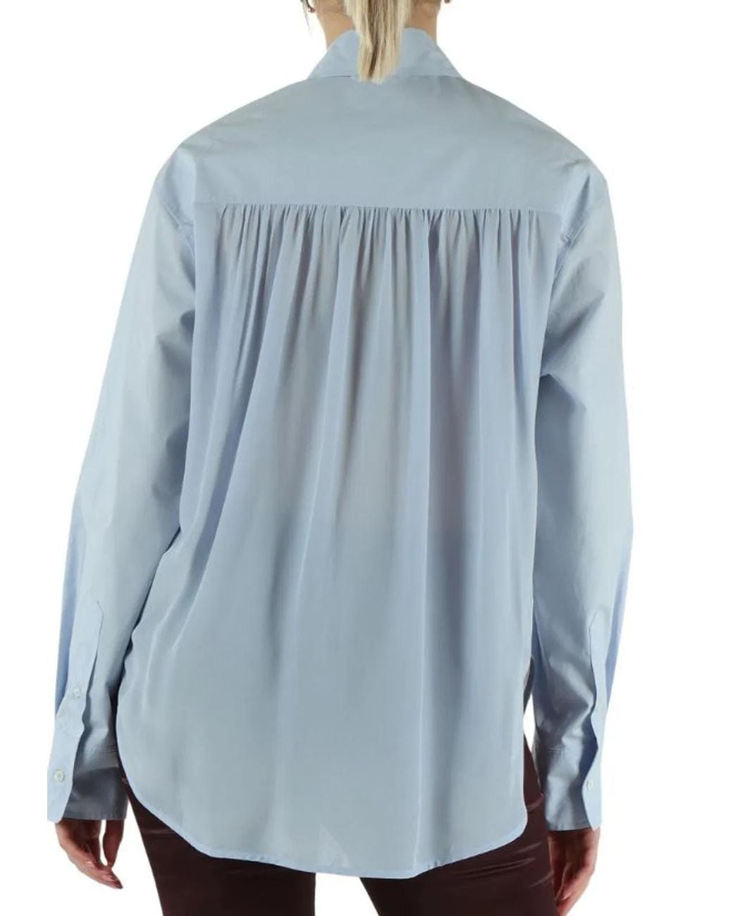 Pinko Blue Gathered Shirt