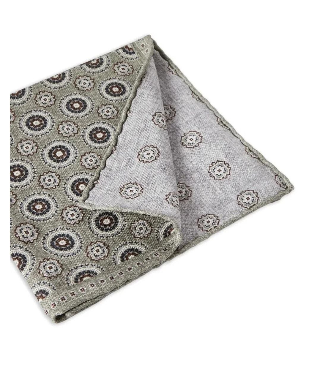 Brunello Cucinelli Gray "Pocket Square" Scarf for men
