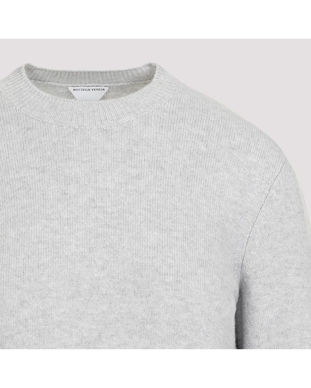 Bottega Veneta White Stretch Cashmere Blend Sweater