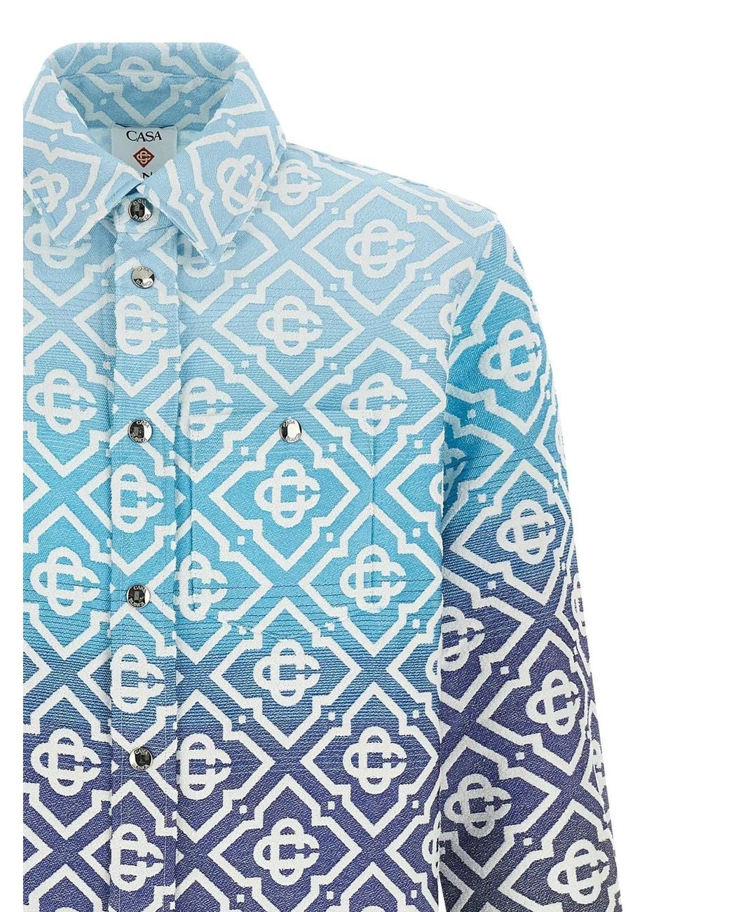 Casablanca Blue Cotton Shell Jacket for men