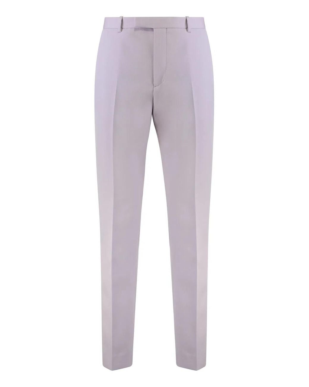 Gucci Gray Wool Gabardine Trousers for men