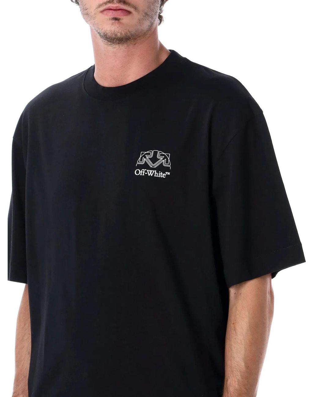 Off-White c/o Virgil Abloh Black Offline Half Arrow Skate T-Shirt for men