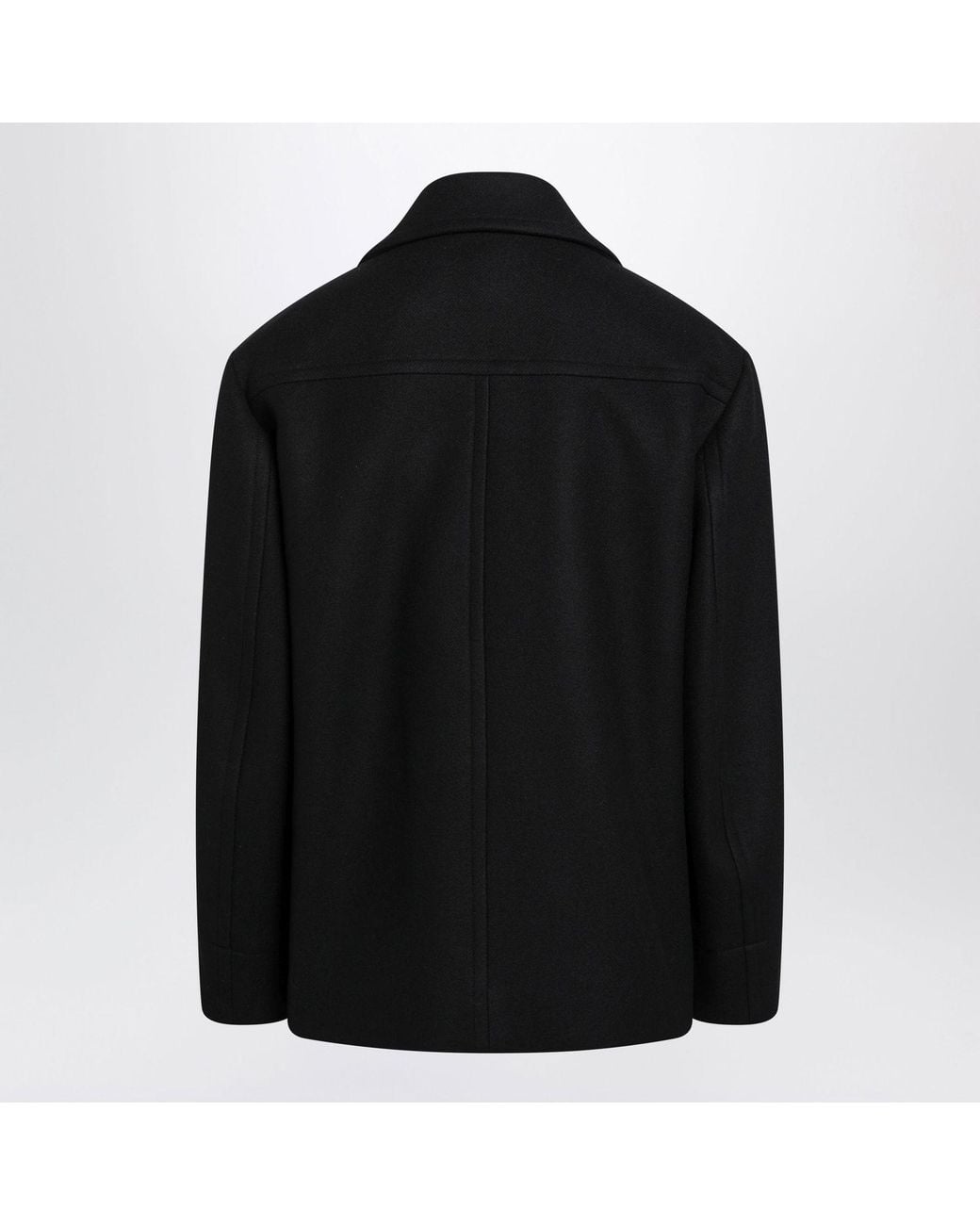Dries Van Noten Black Wool Blend Coat for men