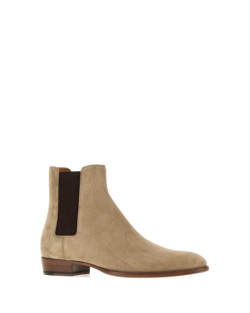 Saint Laurent Brown Cappuccino Suede Ankle Boots For for men