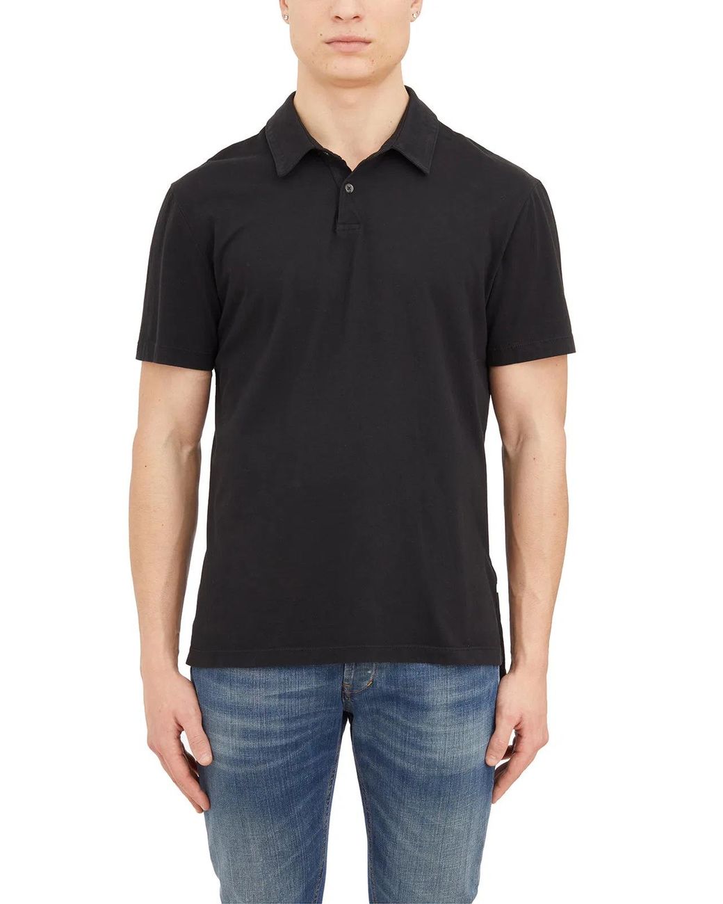 James Perse Black Jersey Polo for men