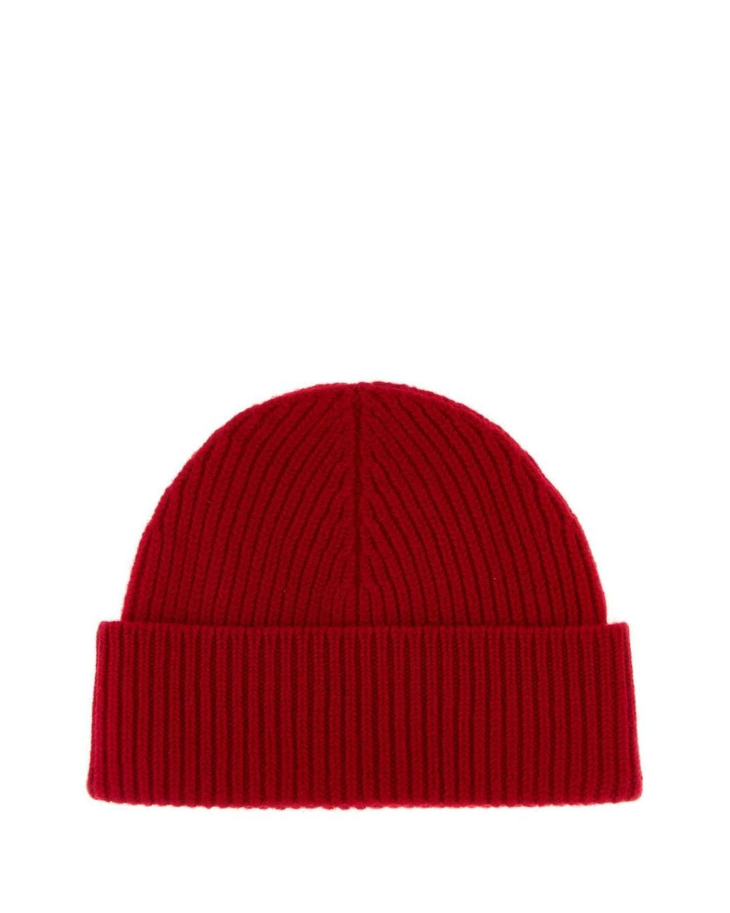 AMI Red Quota-Beaniewithcontrasteddecoeur for men
