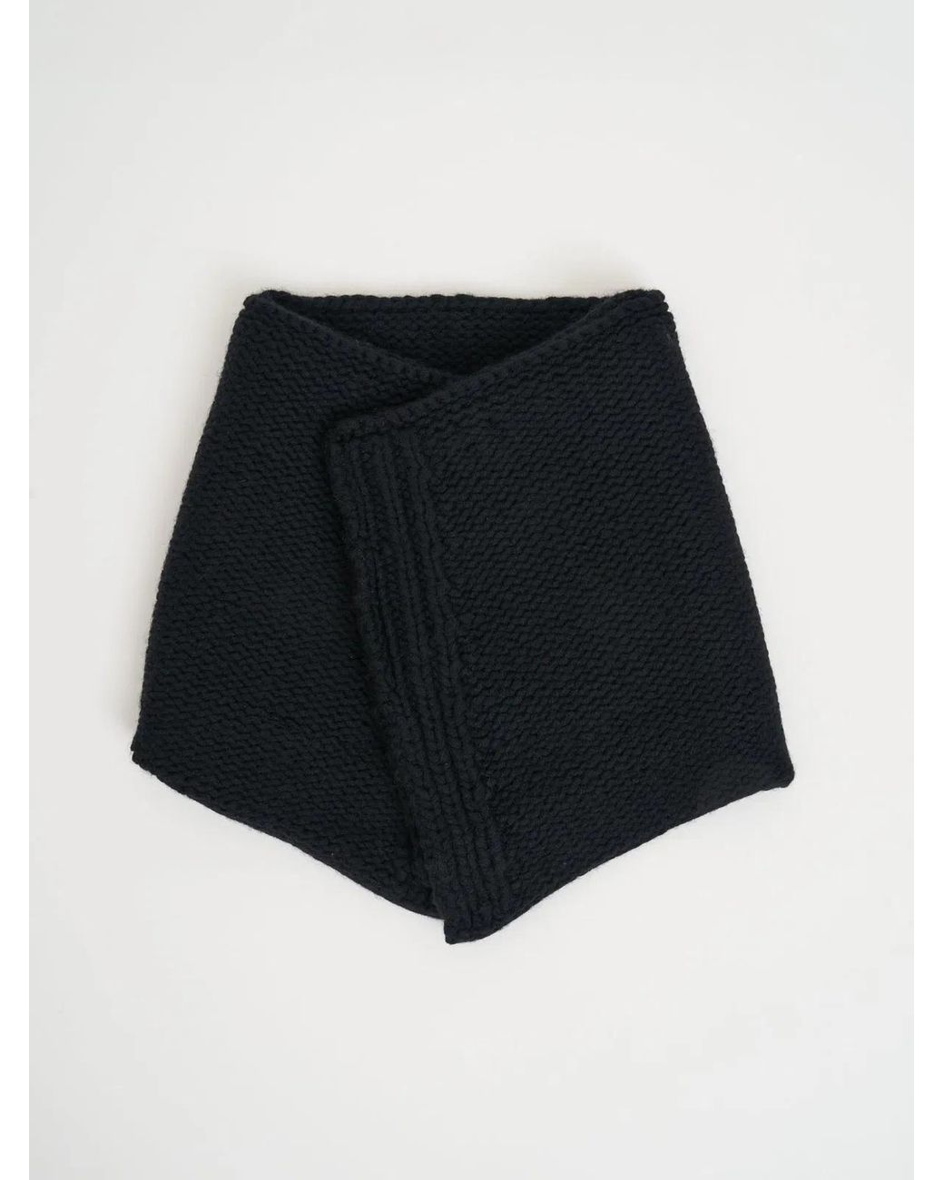 DEVOA Black Cashmere Neck Warmer for men