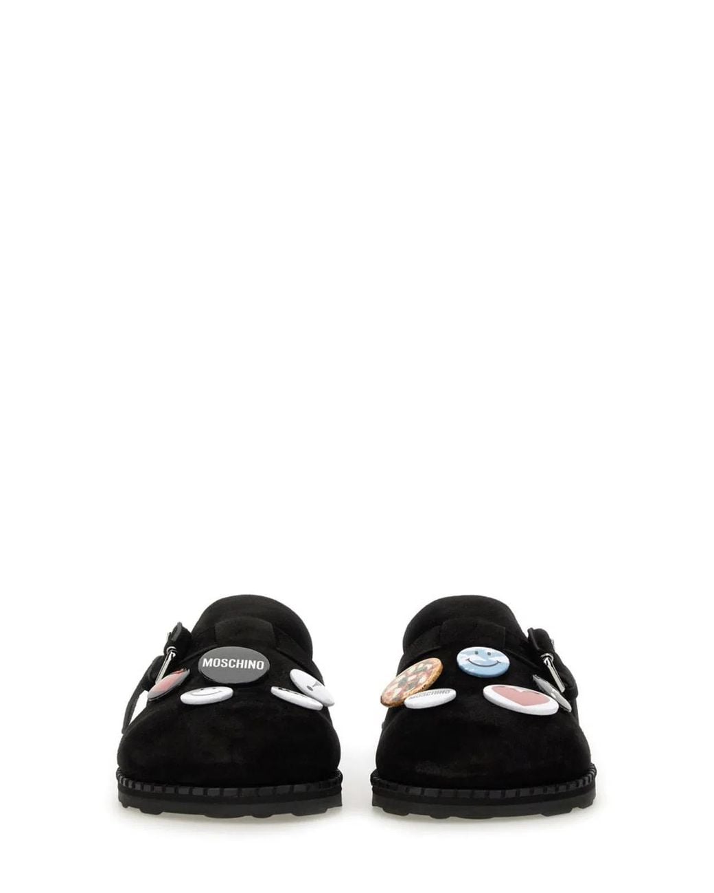 Moschino Couture Black Leather Flats
