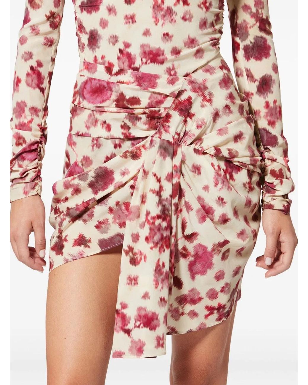 Isabel Marant Pink Ovia Multicolour Printed Miniskirt