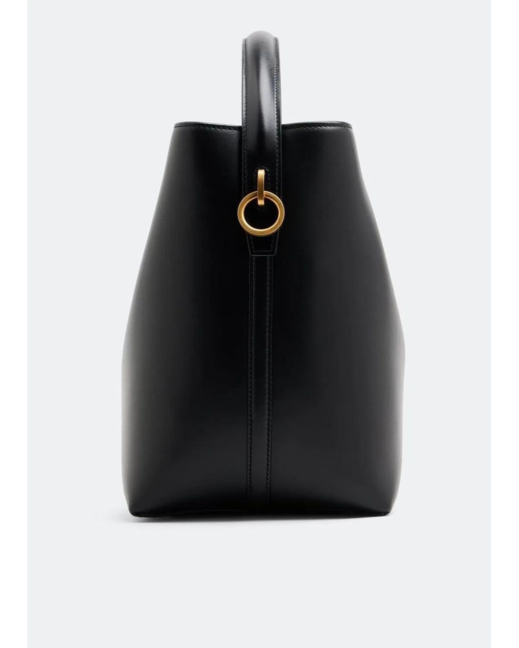 Saint Laurent Black Leather Le 37 Bucket Bag