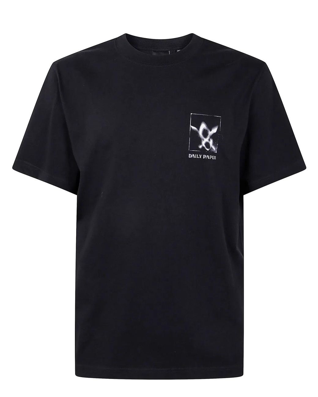 Daily Paper Black "Shadow Grid" Ss T-Shirt for men