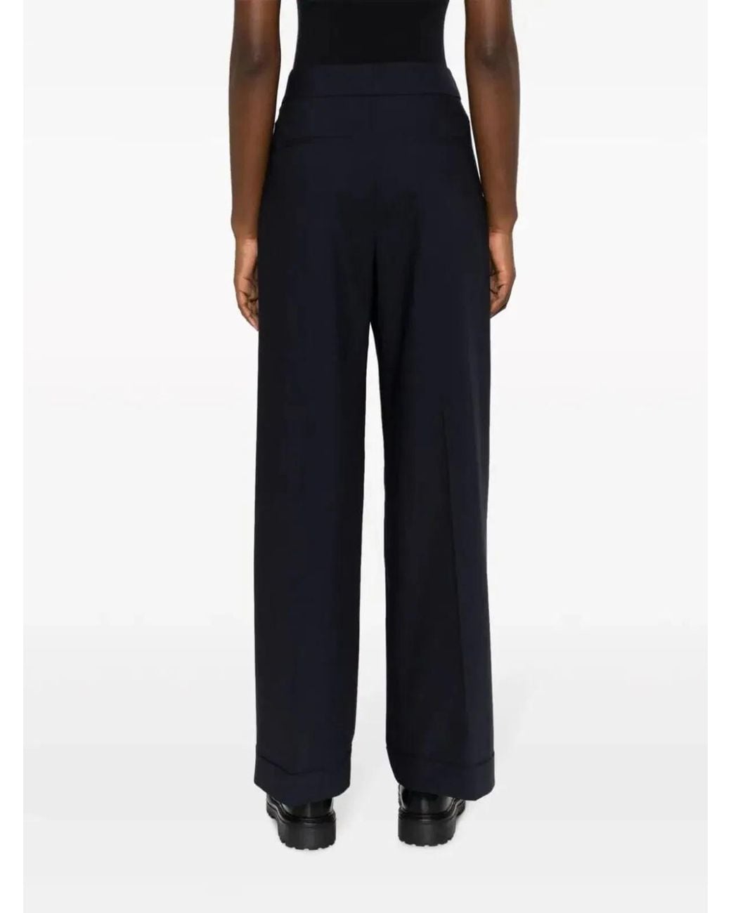 Peserico Blue Stretch Wool Trousers