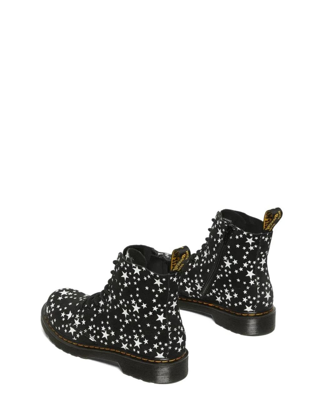 Dr. Martens Black Dr Martens Lace Boots 1460 Star Print