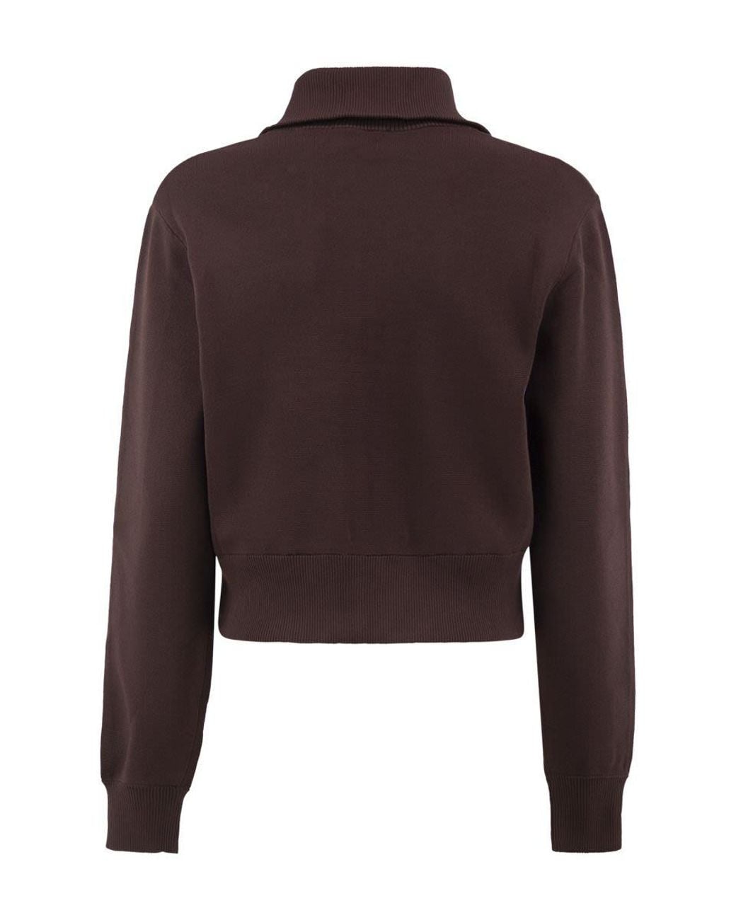 Autry Brown Track Jacket With Zip And Contrast Stripes
