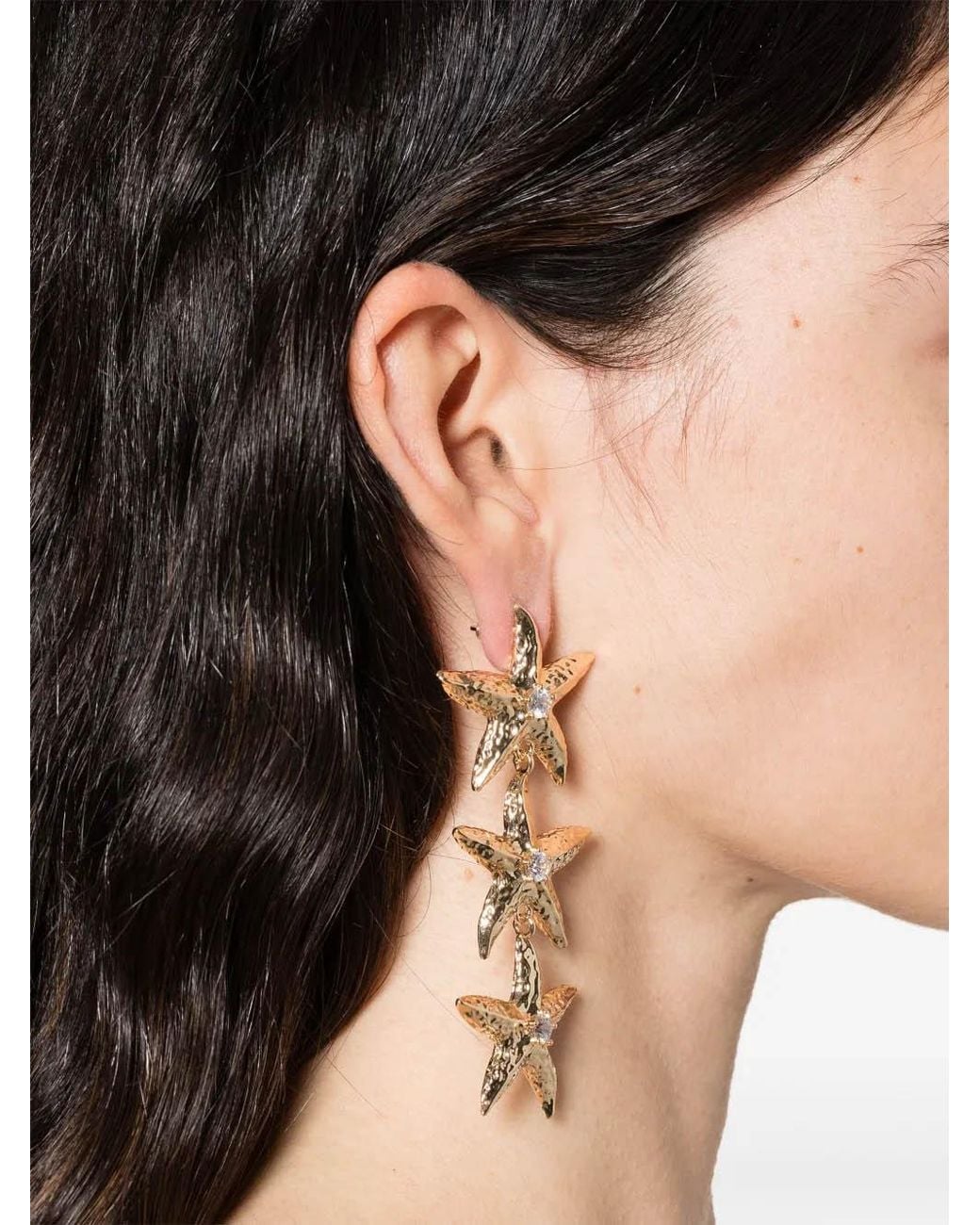 Self-Portrait White Sea Star Earrings