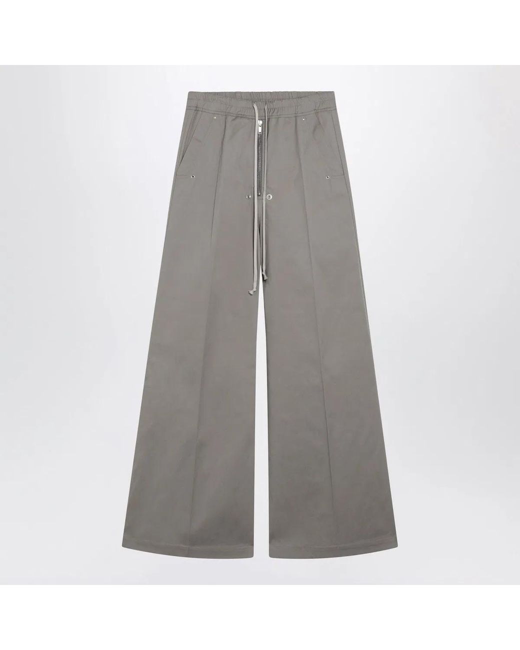 Rick Owens Gray Dark Pearlcoloured Cotton Trousers for men