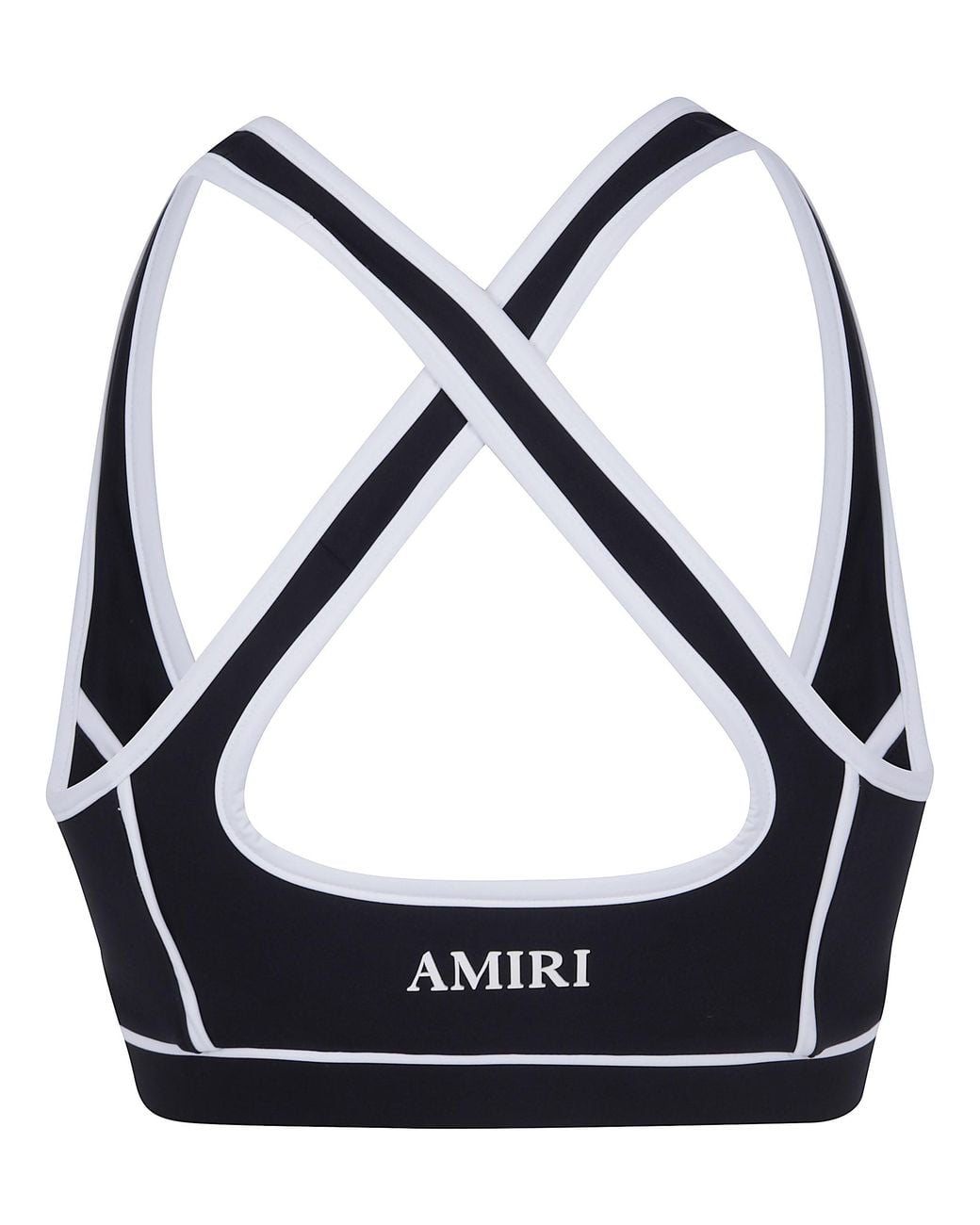 Amiri Black Pleated Active Bra