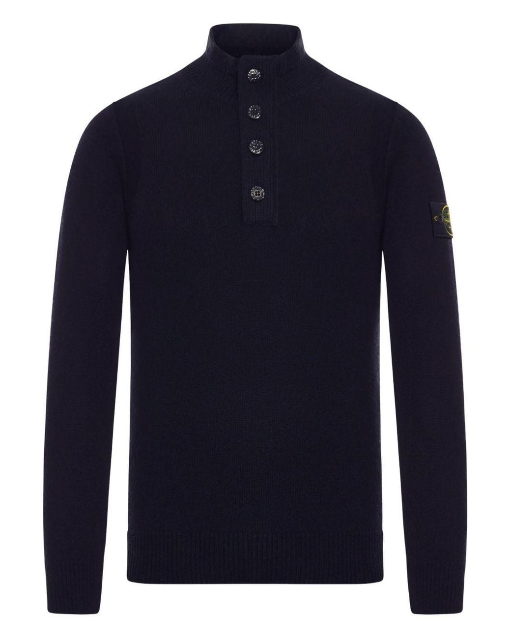 Stone Island Blue Long Sleeve Polo Shirt for men