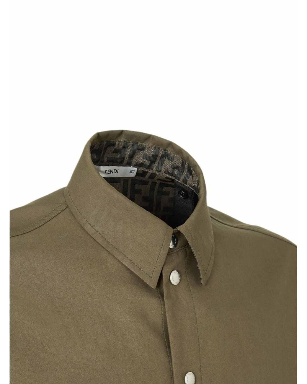 Fendi Green Mackintosh Fabric Blouson for men