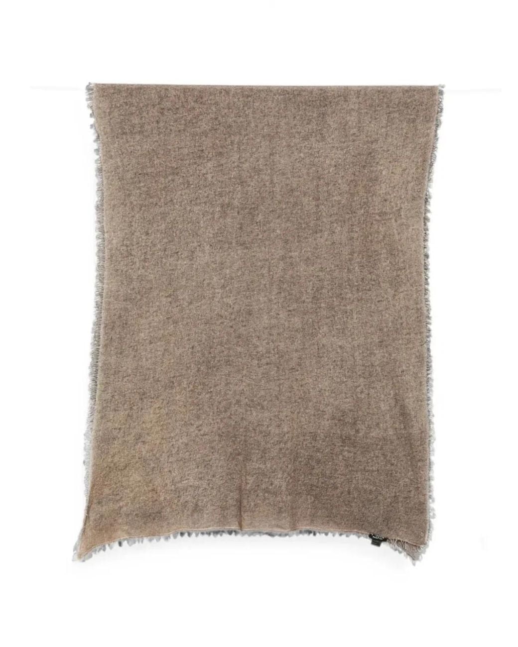 Avant Toi Brown Hand Painted Cashmere Scarf 185X90 for men