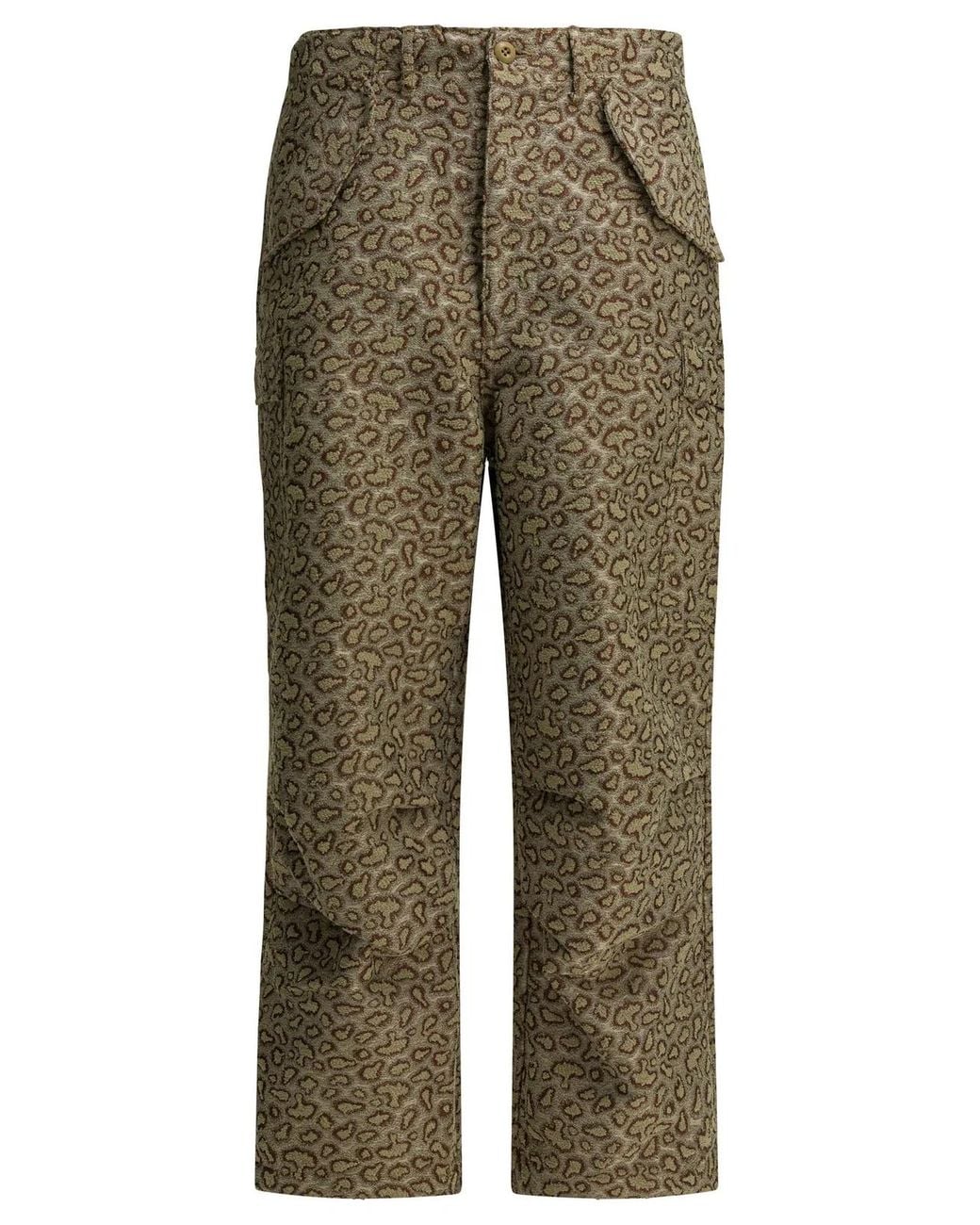 Beams Plus Green Polyester Cotton Trousers for men