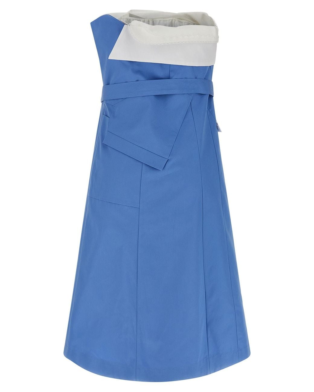 Miu Miu Blue Cotton Short Dress