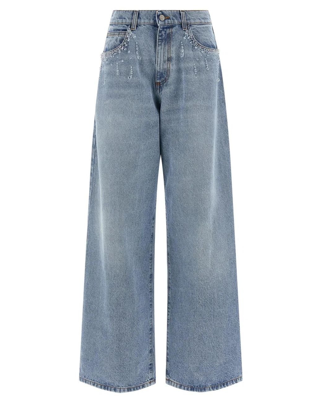 GIUSEPPE DI MORABITO Blue Crystal Jeans