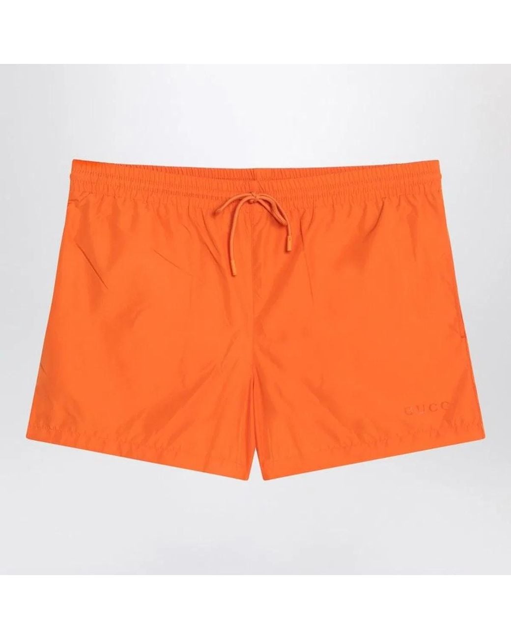 Gucci Orange Swimsuit With Logo for men
