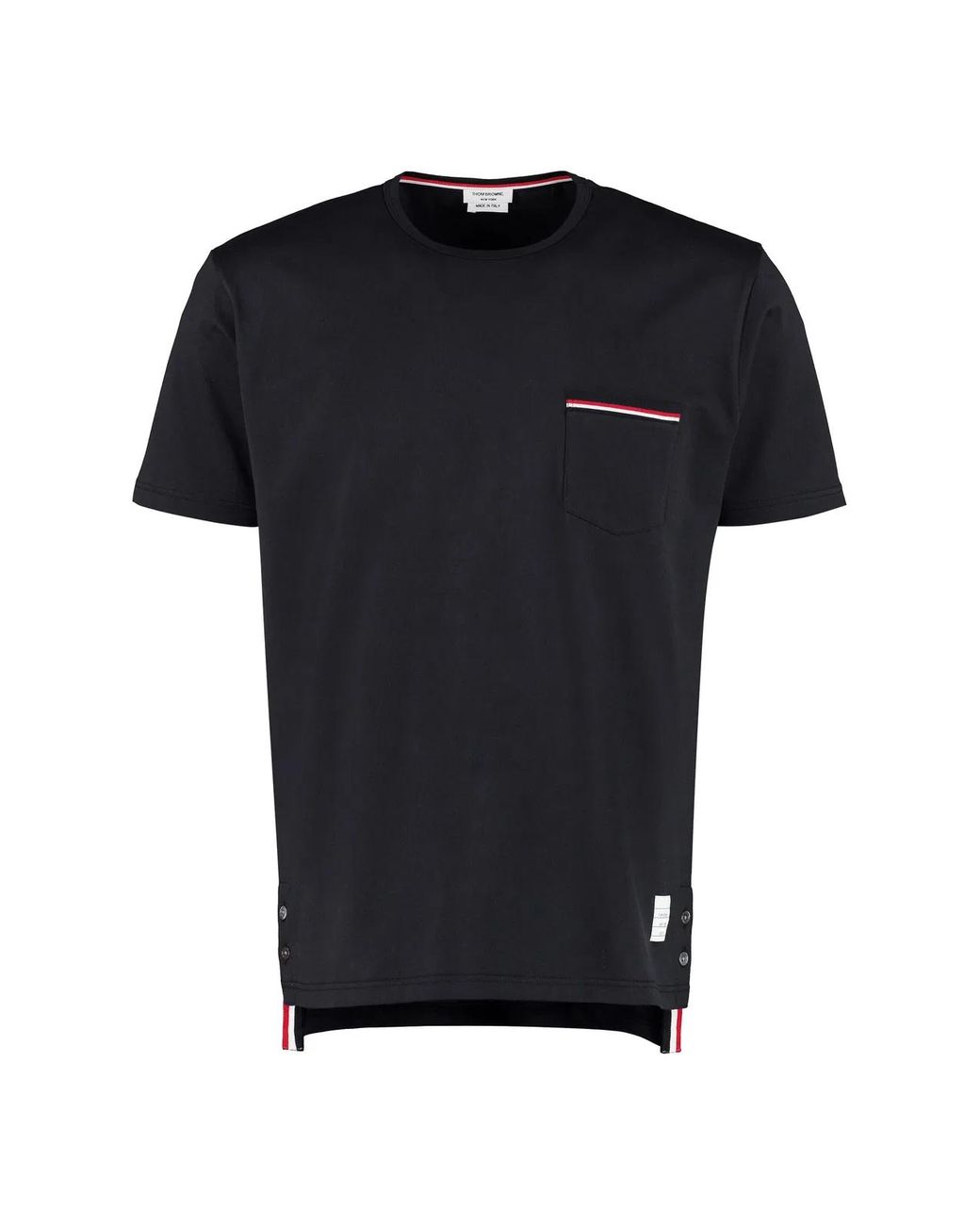 Thom Browne Black Midnight Cotton T-Shirt for men