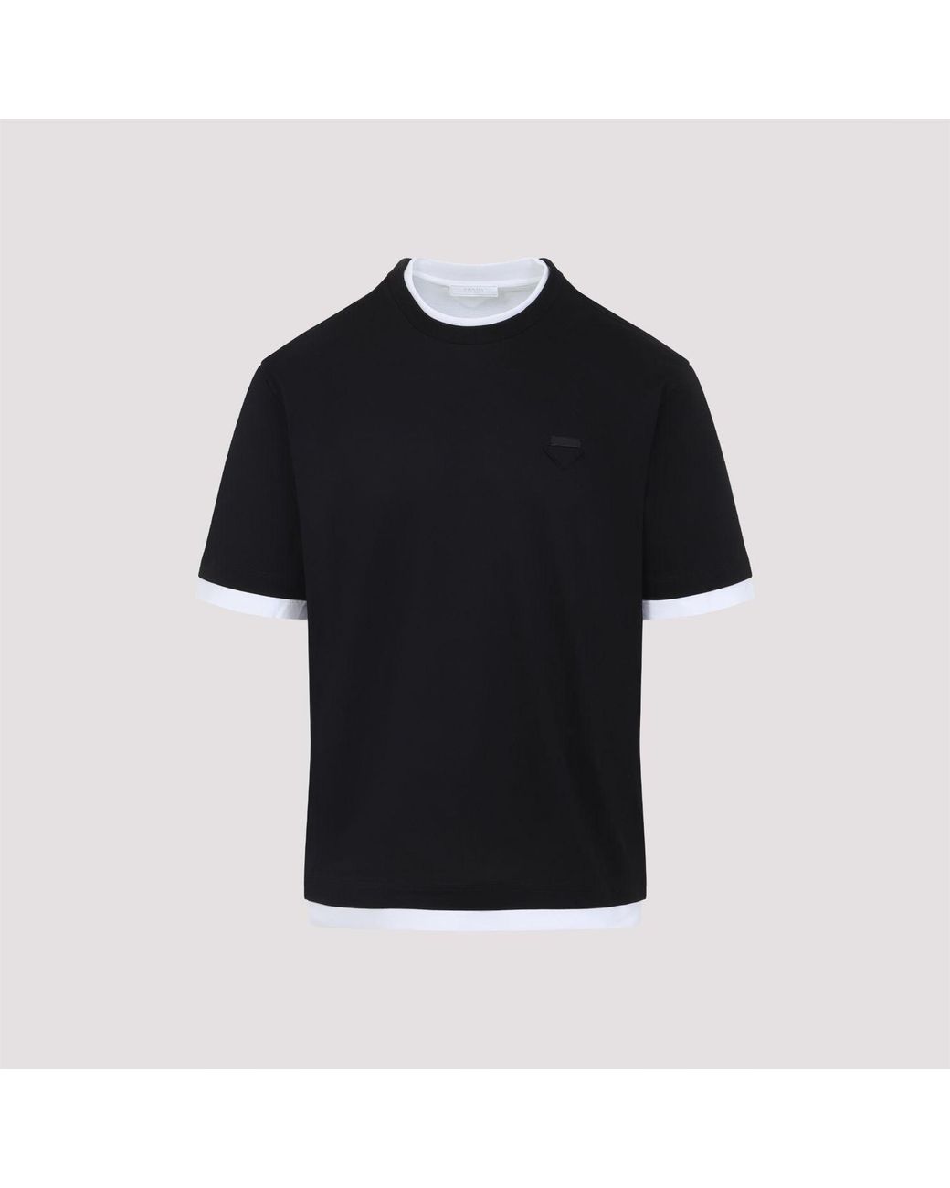 Prada Black T-Shirt And Polo Shirt for men