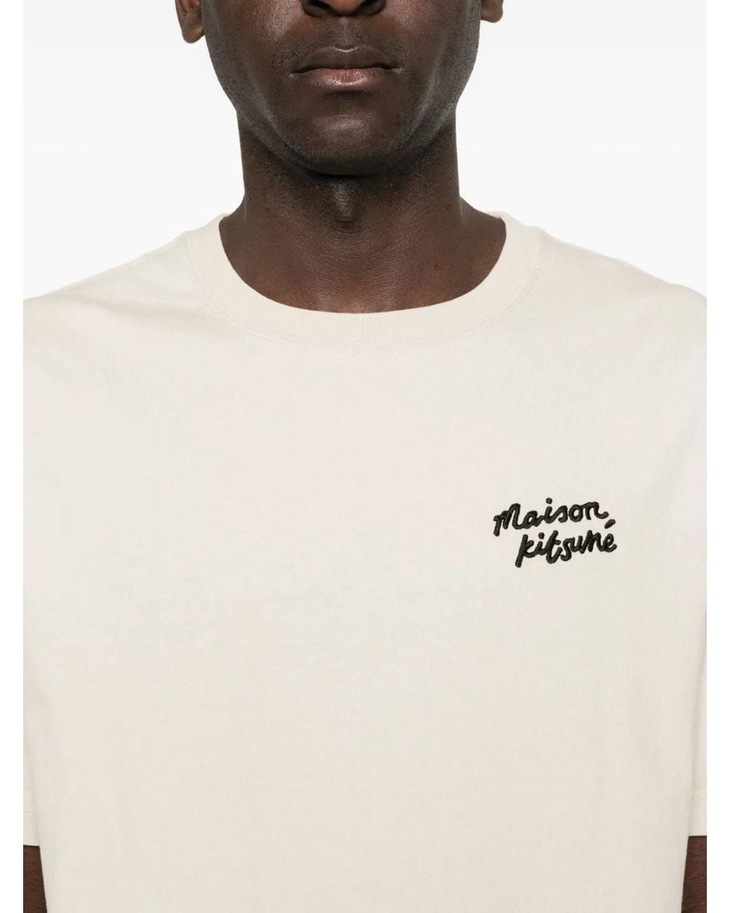 Maison Kitsuné White Maison Kitsuné Handwriting Comfort Tee S for men