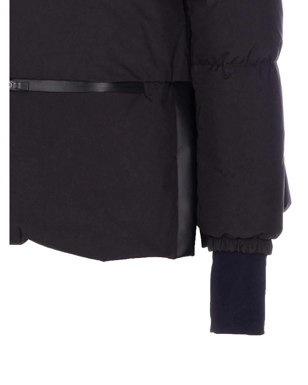 Herno Blue Short Down Jacket With Zip Closure