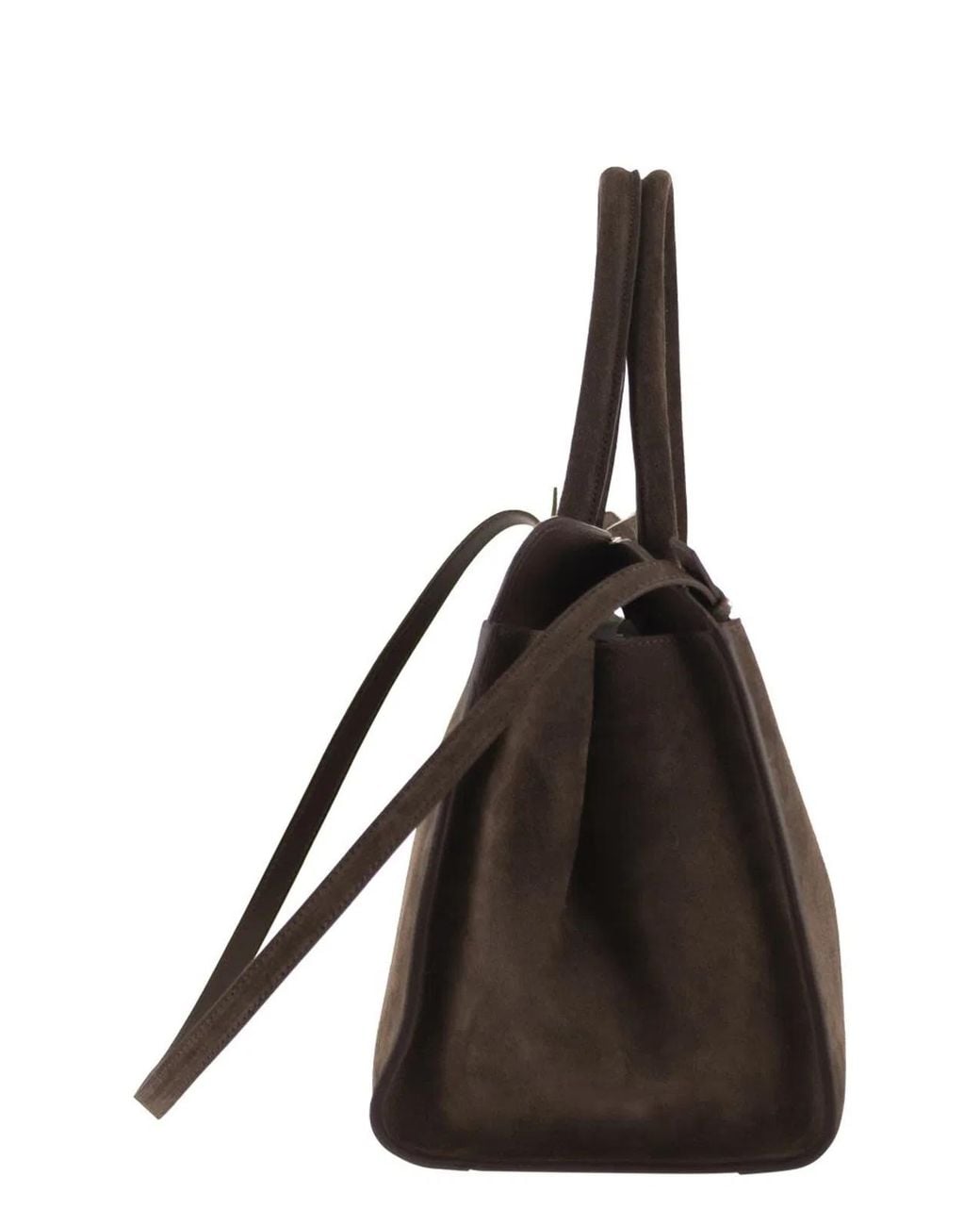 Fabiana Filippi Brown Genuine Suede Leather Tote Bag
