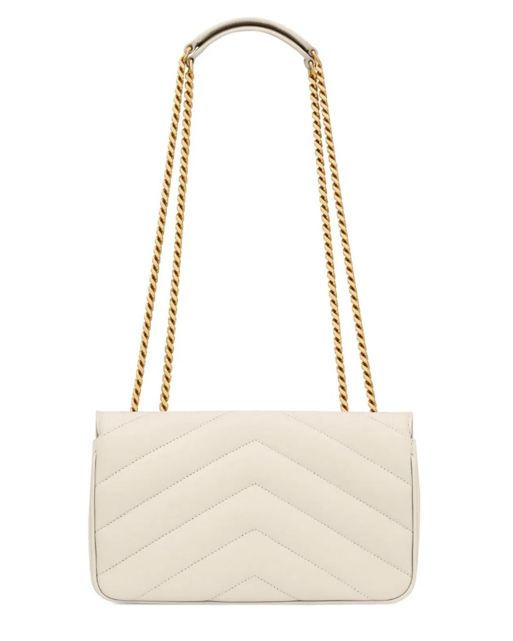 Saint Laurent Natural Loulou Small Bag Leather