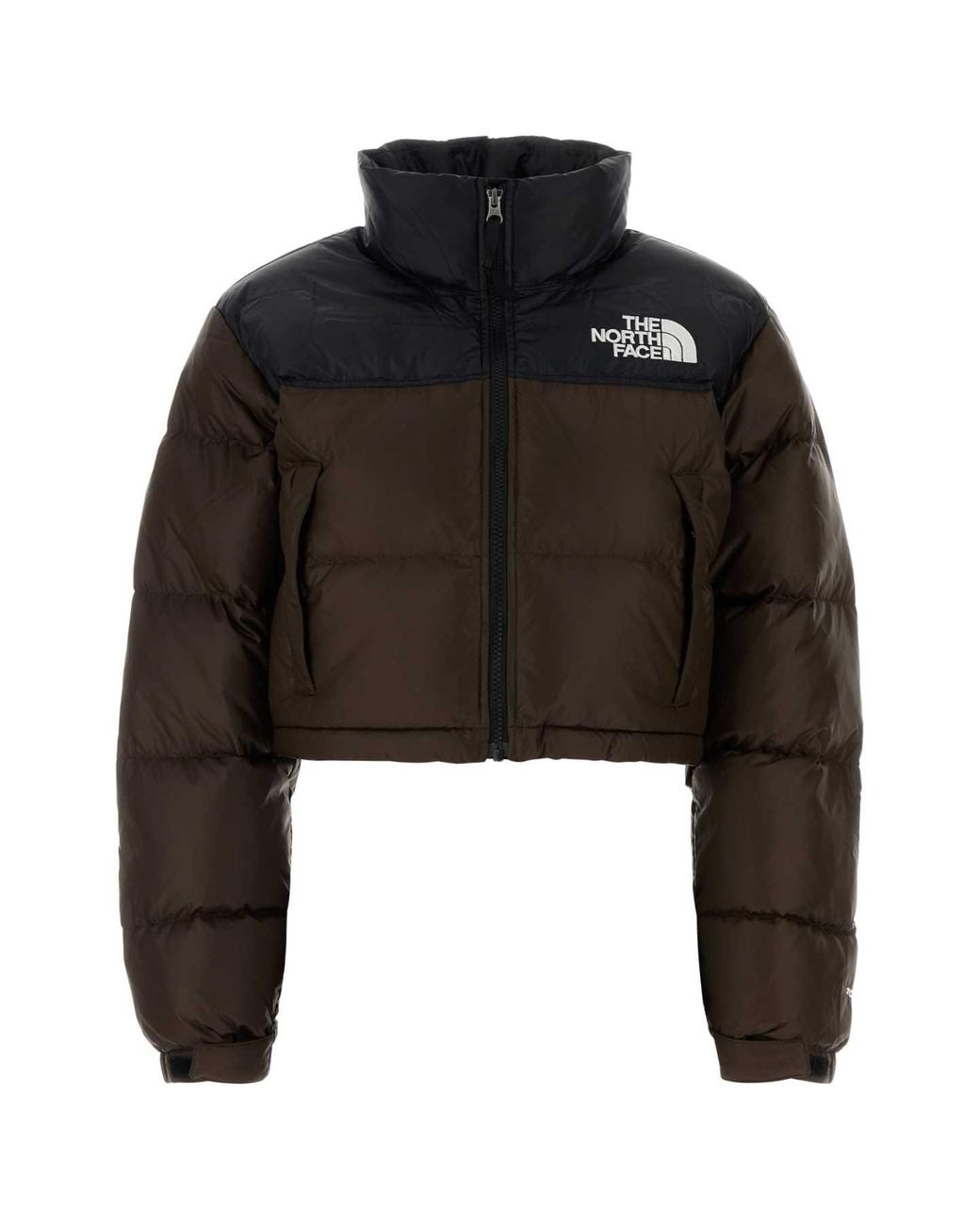 The North Face Black Two-Tone Nylon Nuptse-Style Down Jacket