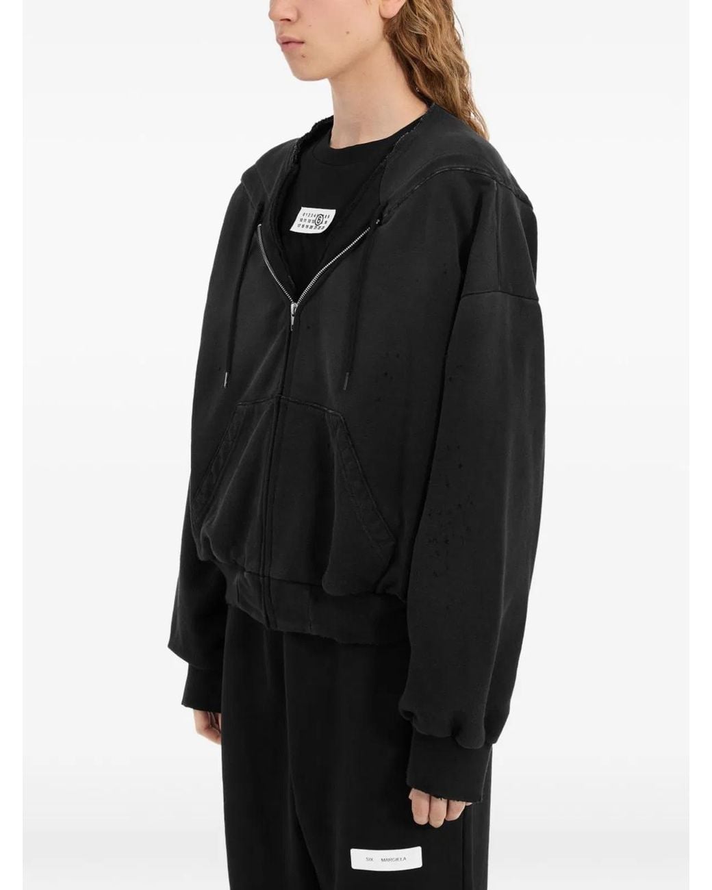 MM6 by Maison Margiela Blue Zip Up Sweatshirt