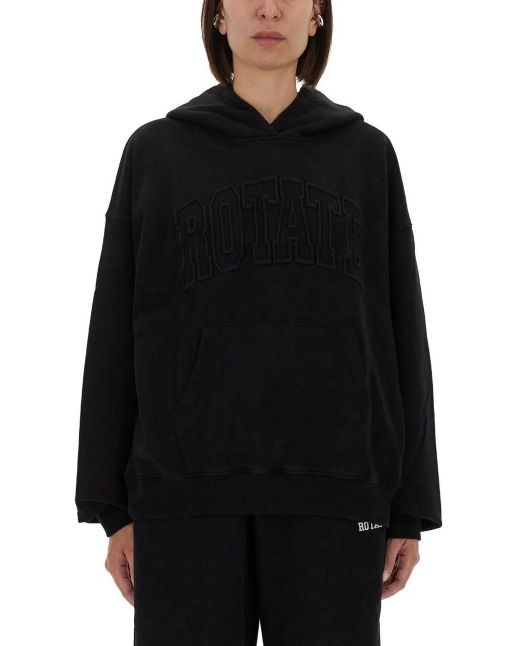 ROTATE BIRGER CHRISTENSEN Black Organic Cotton Sweatshirts