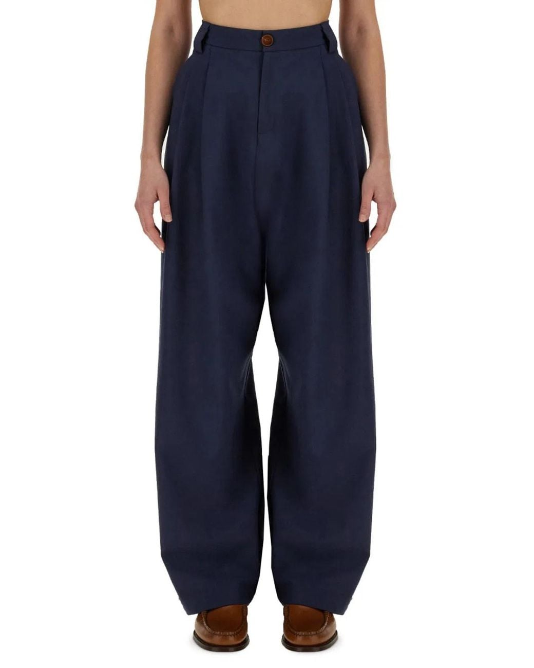 Alysi Blue Canvas Pants