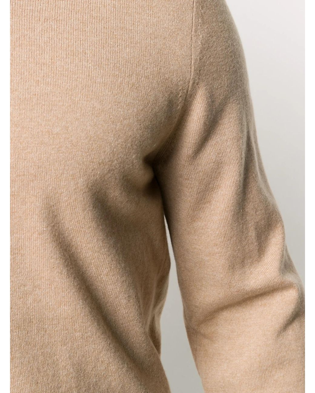Brunello Cucinelli Natural Pure Cashmere Crew-Neck Sweater