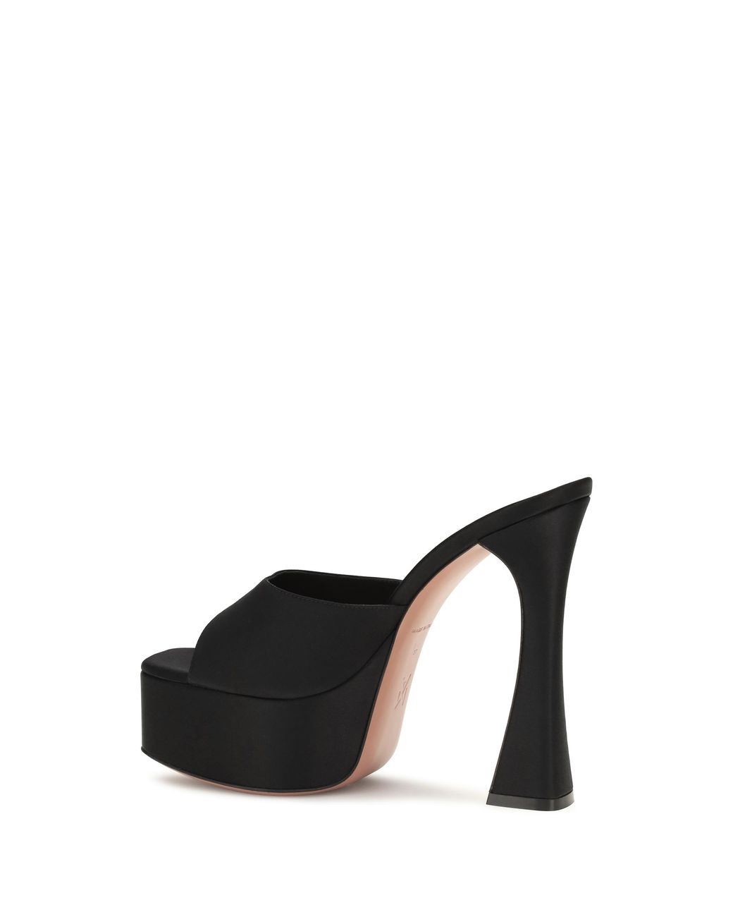 AMINA MUADDI Black Dalida Satin Sandals