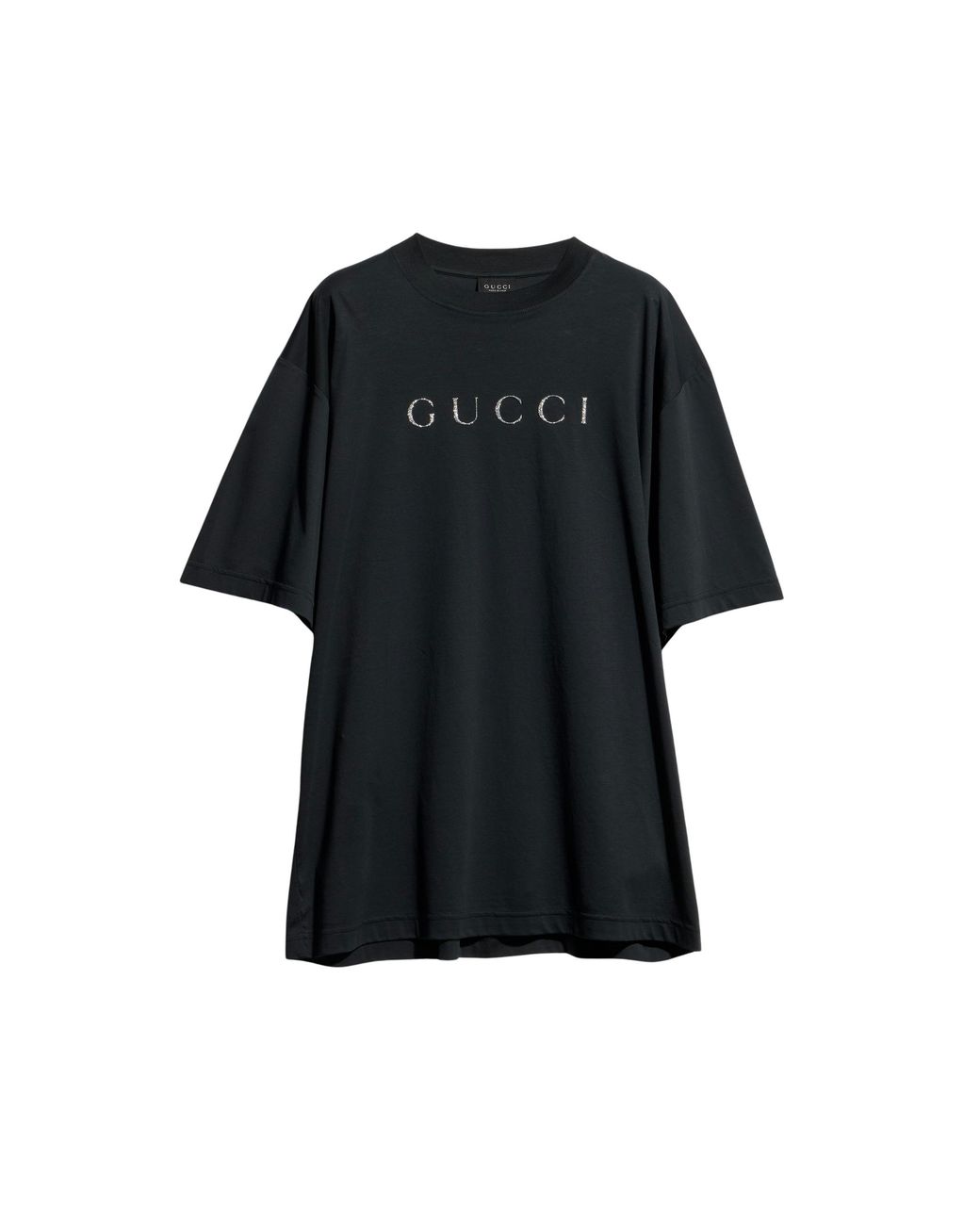 Gucci Black Cotton Jersey T-Shirt With Print