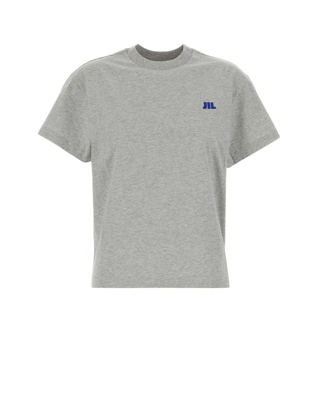 Jil Sander Gray Cotton T-Shirt
