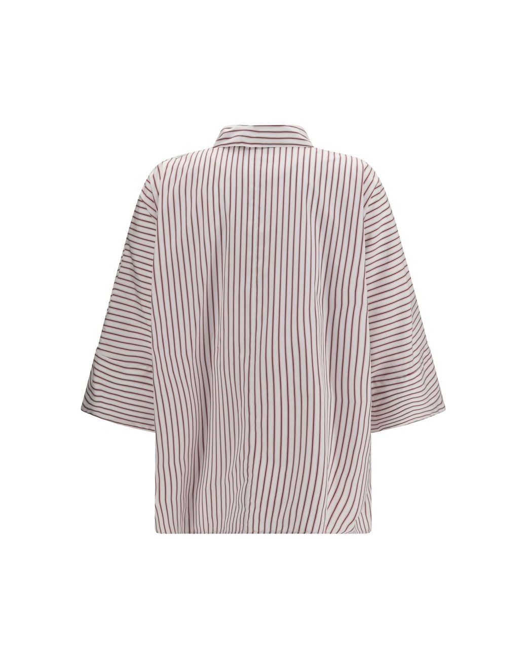 Max Mara White Avenue Striped Shirt Cotton Jacket