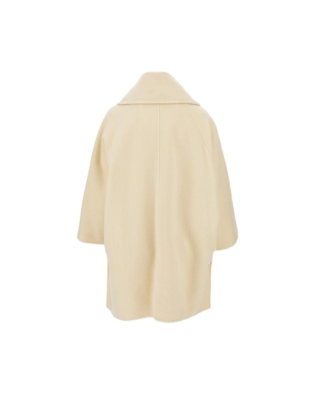 Pinko Natural Double Cloth Cape With Scarf